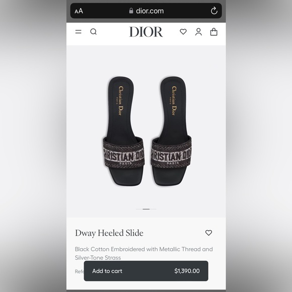 Dway Heeled Slide Black with Metallic Thread and Silver-Tone Strass - Picture 13 of 13